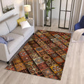 Vintage Turkish Rug: Boho Chic Medallion Design