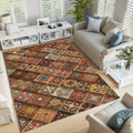 Vintage Turkish Rug: Boho Chic Medallion Design