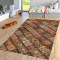 Vintage Turkish Rug: Boho Chic Medallion Design