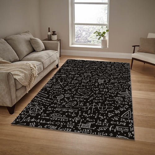 Math Formula Rug: Modern Physics & Calculus Design
