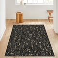 Egyptian Hieroglyphic Rug: Ancient Egypt Design Area Rug