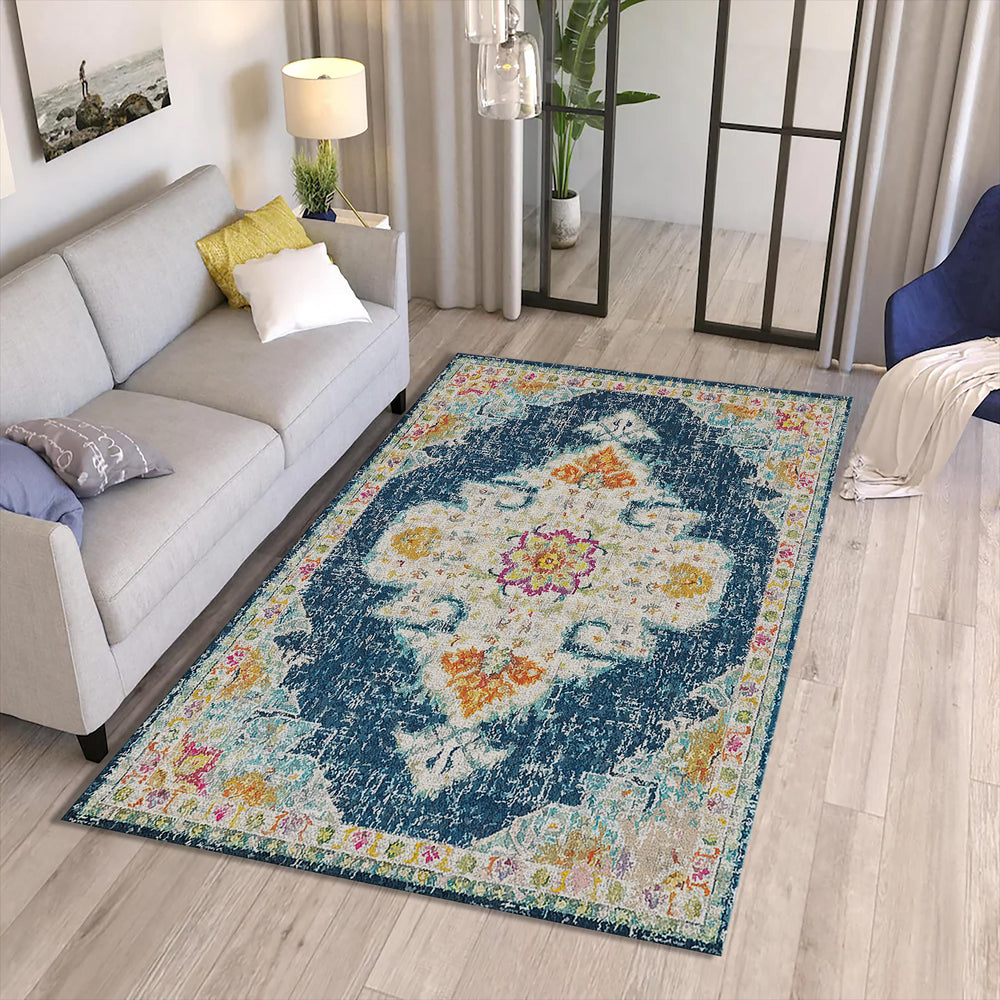 Turkish Vintage Area Rug Boho Anatolian Living Room Carpet
