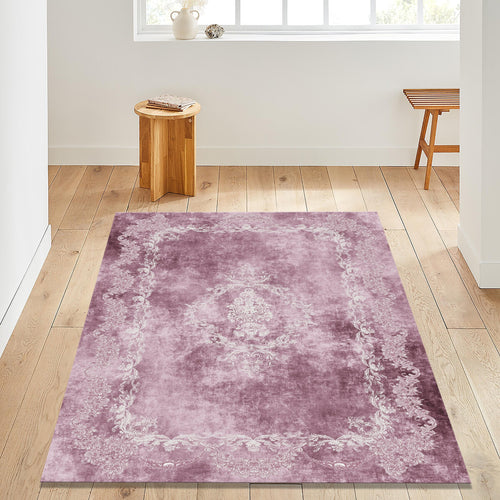 Vintage Turkish Oushak Rug: Boho Chic Home Decor, Pink Rug