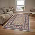 Turkish Vintage Rug: Traditional Floral Medallion