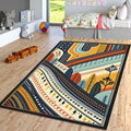 Abstract Floral Area Rug: Modern Art, Boho Living Room Decor