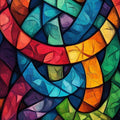 Abstract Colorful Area Rug: Non-Slip Modern Art Carpet