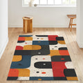 Colorful Geometric Area Rug Abstract Modern Living Room Bedroom