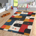 Colorful Geometric Area Rug Abstract Modern Living Room Bedroom