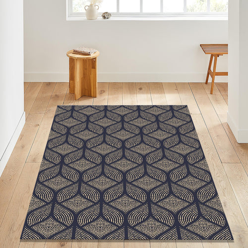 Boho Area Rug: Colorful Abstract Design, Non-Slip Washable Carpet