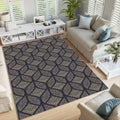 Boho Area Rug: Colorful Abstract Design, Non-Slip Washable Carpet