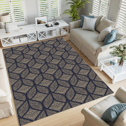 Boho Area Rug: Colorful Abstract Design, Non-Slip Washable Carpet