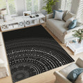 Boho Area Rug: Exotic Vibes, Abstract Design, Washable, Non-Slip