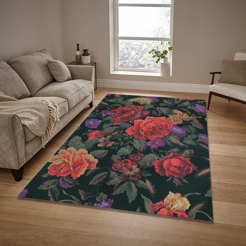 Floral Area Rug: Exotic Vibes, Modern Abstract Design