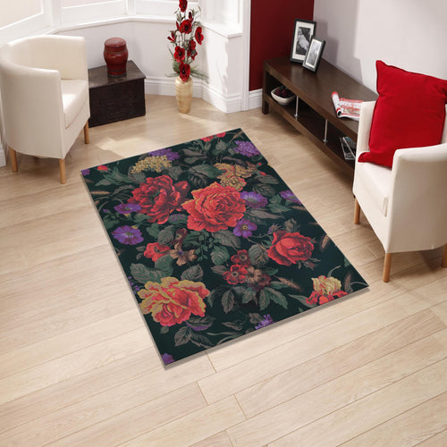 Floral Area Rug: Exotic Vibes, Modern Abstract Design