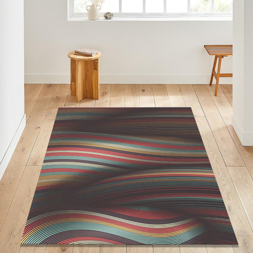 Abstract Colorful Area Rug: Modern Art Design