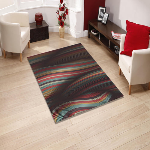 Abstract Colorful Area Rug: Modern Art Design