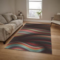 Abstract Colorful Area Rug: Modern Art Design
