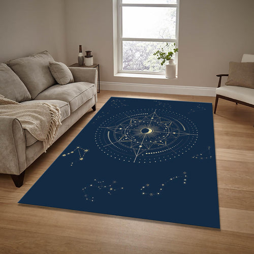 Astrology Area Rug: Washable Constellation Carpet