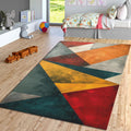 Geometric Shapes Area Rug: Abstract Art, Boho Living Room