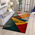 Geometric Shapes Area Rug: Abstract Art, Boho Living Room