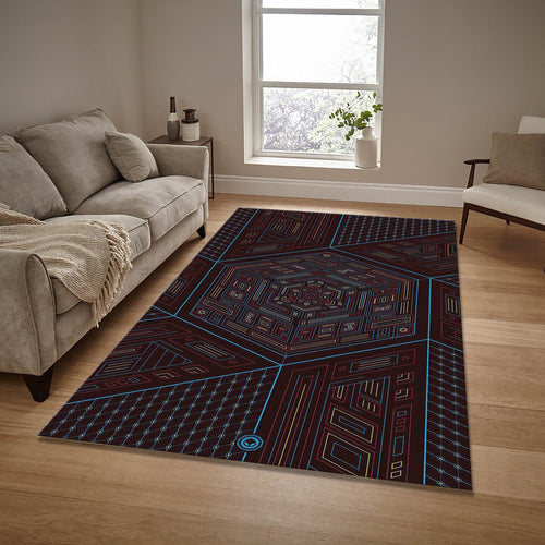 Abstract Art Area Rug: Colorful Non-Slip Minimalist Carpet