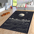 Moonscape Area Rug: Mystical Black Hole Design