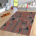 African Art Rug: Boho Living Room Decor