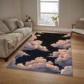 Cloud Area Rug: Modern Abstract Design, Boho Decor, Non-Slip
