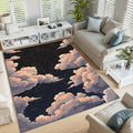 Cloud Area Rug: Modern Abstract Design, Boho Decor, Non-Slip
