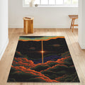 Cloud Rug: Modern Abstract Galaxy Star Area Rug, Gothic Decor