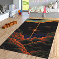 Cloud Rug: Modern Abstract Galaxy Star Area Rug, Gothic Decor