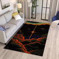 Cloud Rug: Modern Abstract Galaxy Star Area Rug, Gothic Decor