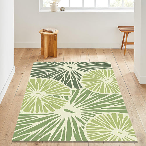Lemon Slice Pattern Area Rug Citrus Fruit Kitchen Living Room