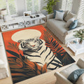 Bengal Tiger Printed Rug: Non-Slip Living Room Carpet