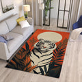 Bengal Tiger Printed Rug: Non-Slip Living Room Carpet