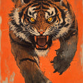 Bengal Tiger Rug: Exquisite Printed Persian Carpet