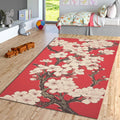 Cherry Blossom Area Rug Japanese Sakura Spring Living Room Carpet