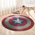 Captain America Rug Superhero Kids Bedroom Circle Carpet Washable