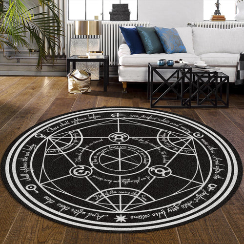 Round Rug, FMA Transmutation Rugs, Non-Slip Carpet, Kitchen Rug