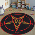 Mystical Astrology Round Rug Witchy Occult Kitchen Yoga Circle