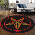 Mystical Astrology Round Rug Witchy Occult Kitchen Yoga Circle