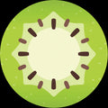 Kiwi Round Rug Fruit Kids Playroom Circle Carpet Washable