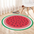Watermelon Round Rug Fruit Kids Playroom Circle Carpet Washable