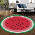 Watermelon Round Rug Fruit Kids Playroom Circle Carpet Washable