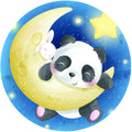 Panda Nursery Rug: Moon & Stars Baby Room Decor