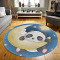 Panda Nursery Rug: Moon & Stars Baby Room Decor