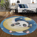 Panda Nursery Rug: Moon & Stars Baby Room Decor
