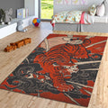 Tiger Area Rug, Gothic Animal Print, House Decoration
