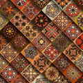 Vintage Turkish Rug: Boho Chic Medallion Design