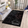 World Map Rug: Rustic Ship Design, Decorative Area Carpet